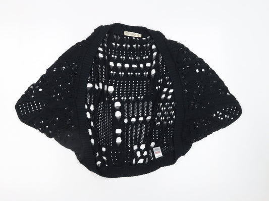 Womens UK Size 8 Topshop Black Shrug Jumper