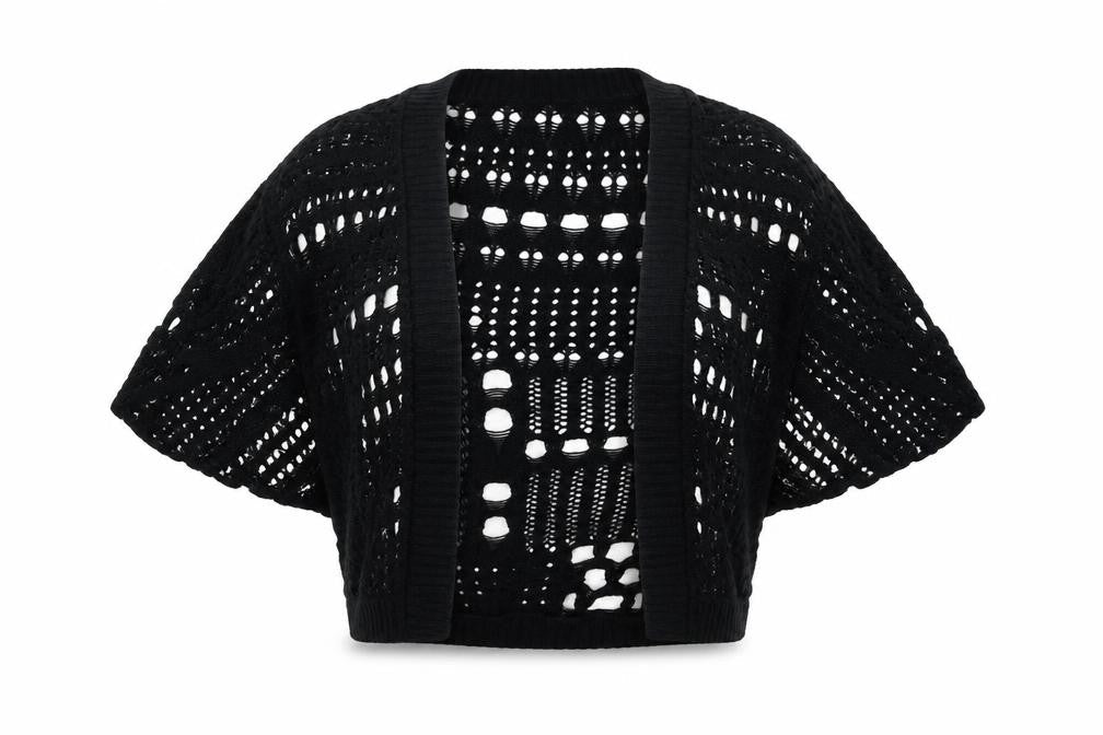 Womens UK Size 8 Topshop Black Shrug Jumper