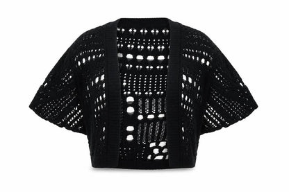 Womens UK Size 8 Topshop Black Shrug Jumper