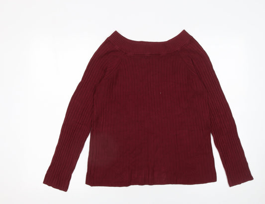 Womens UK Size 14 Marks and Spencer Red Pullover Jumper