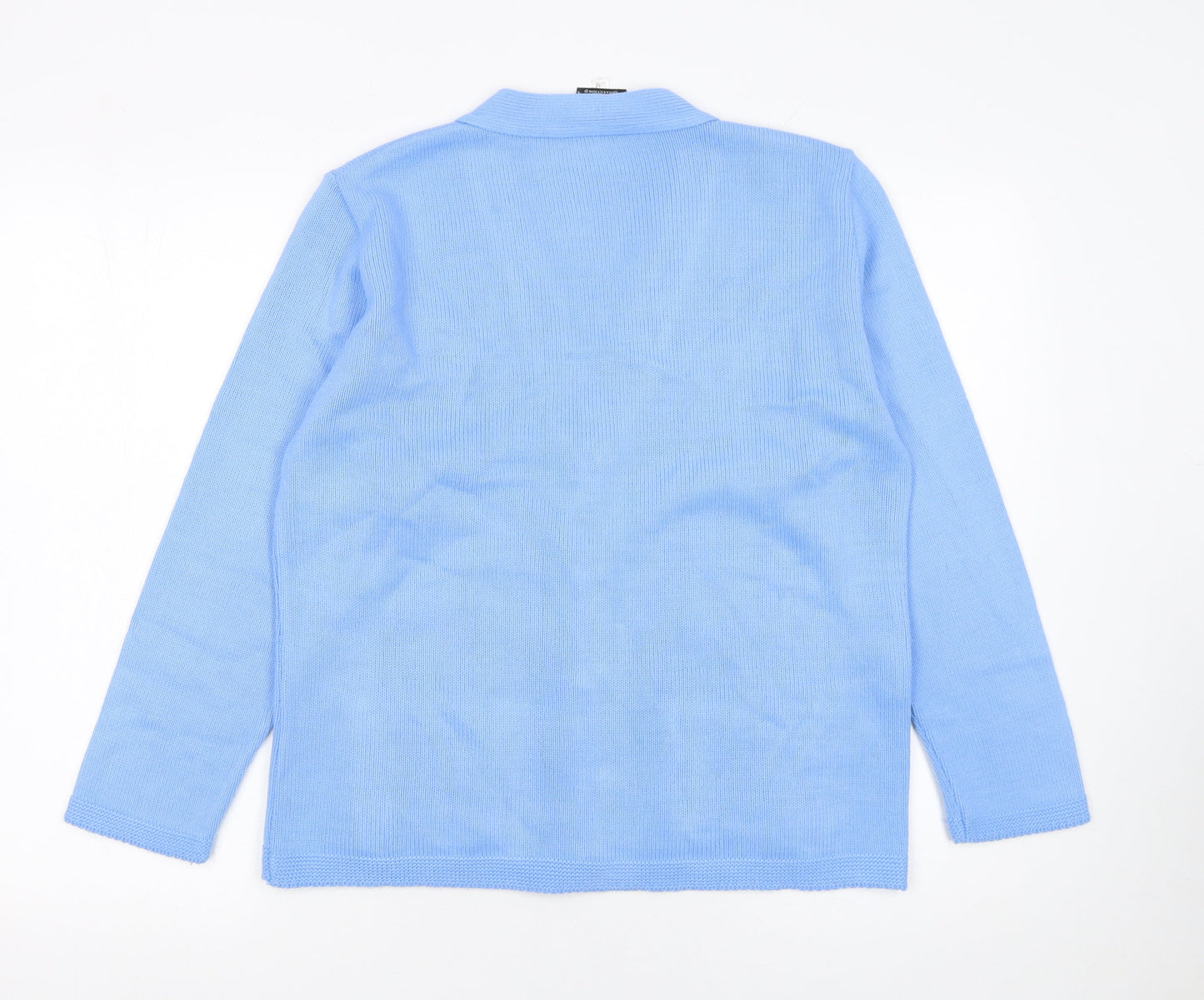 Womens UK Size S Florida Collection Blue Cardigan Jumper