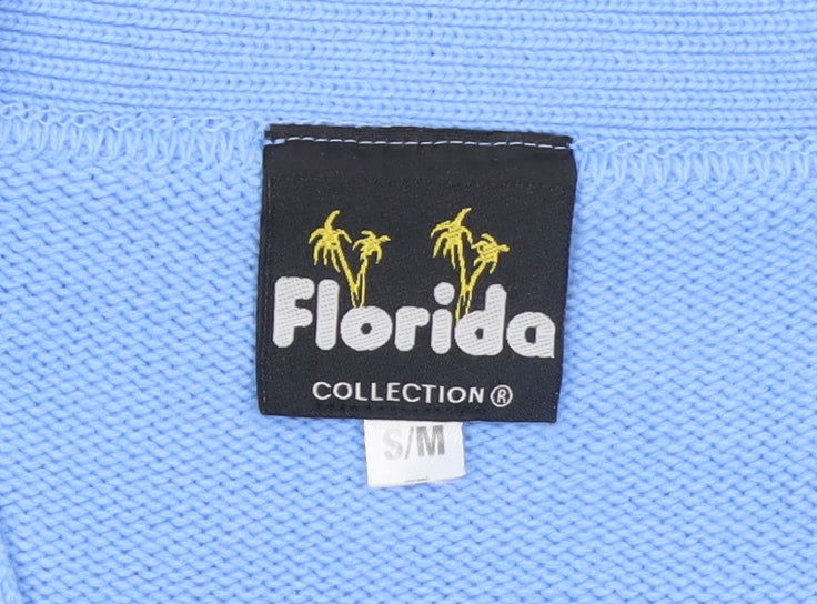 Womens UK Size S Florida Collection Blue Cardigan Jumper