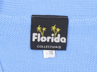 Womens UK Size S Florida Collection Blue Cardigan Jumper