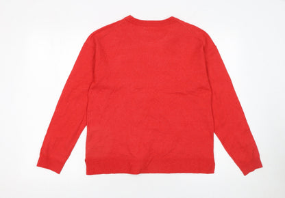 Womens UK Size S Primark Red Pullover Jumper