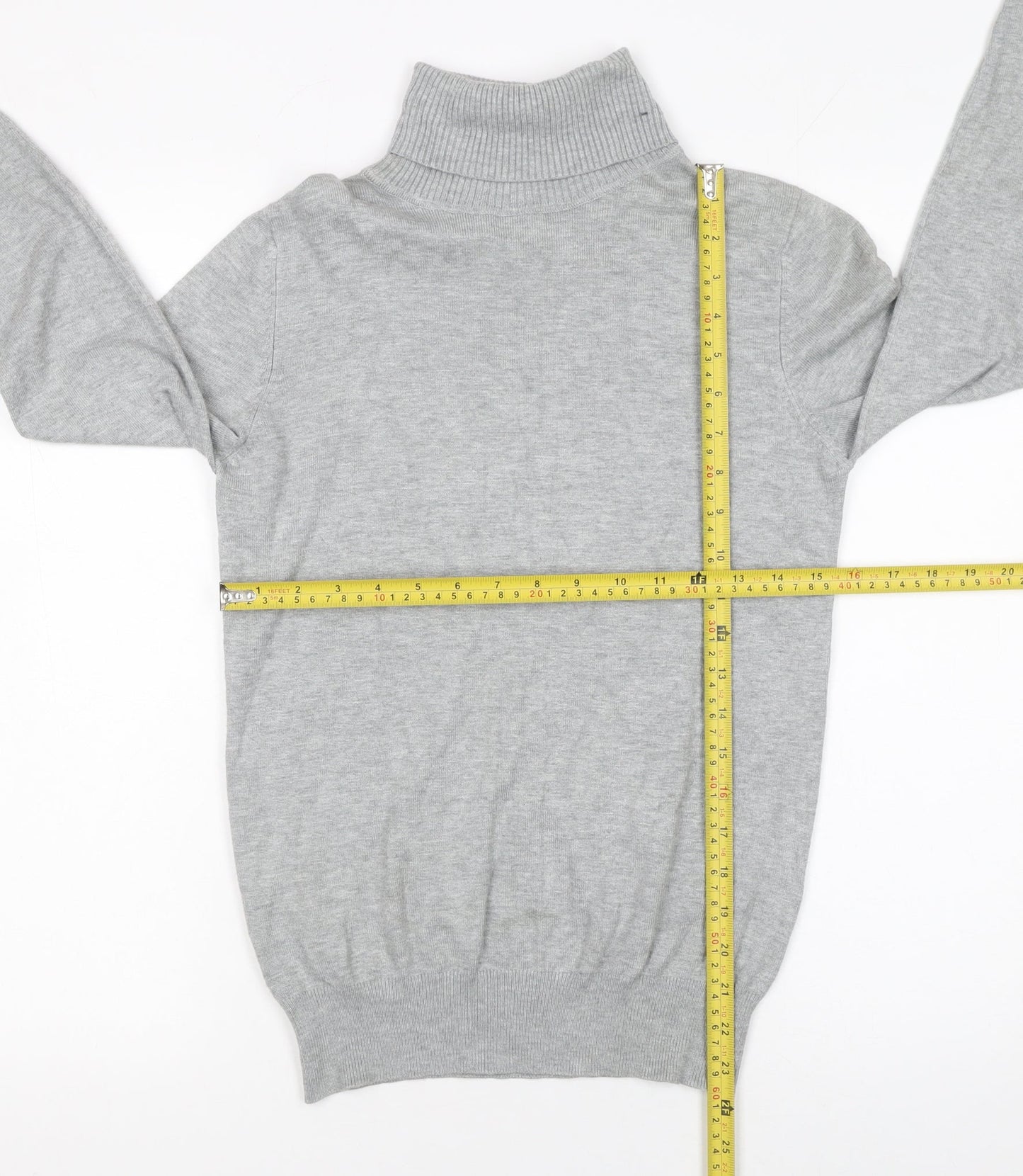 Womens UK Size 10 Papaya Grey Pullover Jumper