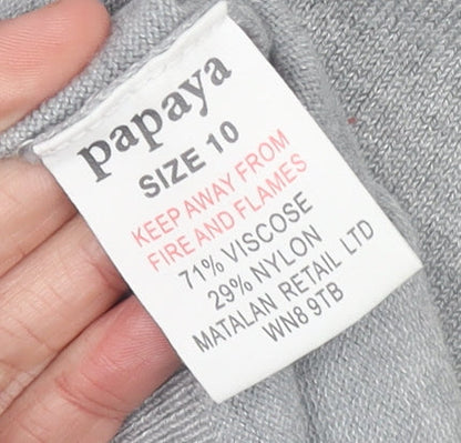 Womens UK Size 10 Papaya Grey Pullover Jumper