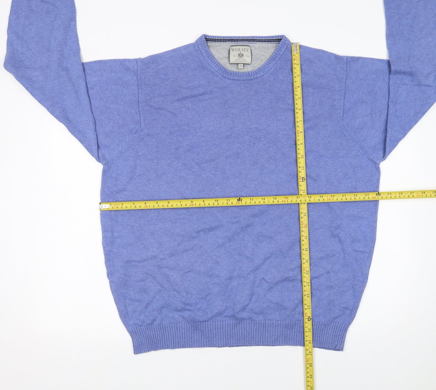 Mens UK Size XL Wolsey Blue Pullover Jumper