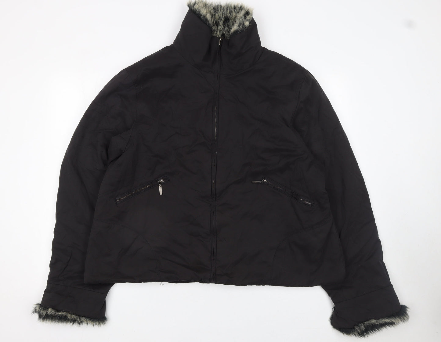 Womens UK Size 34 Inspire Black Puffer Jacket