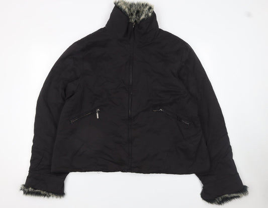 Womens UK Size 34 Inspire Black Puffer Jacket