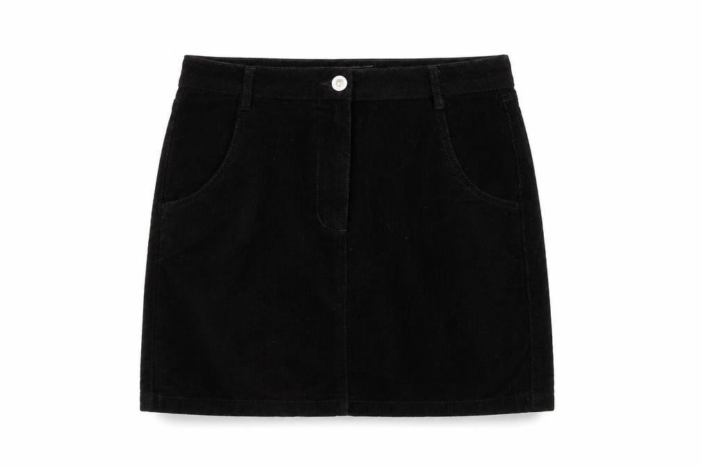 Womens UK Size 8 Papaya Straight & Pencil Corduroy Skirt