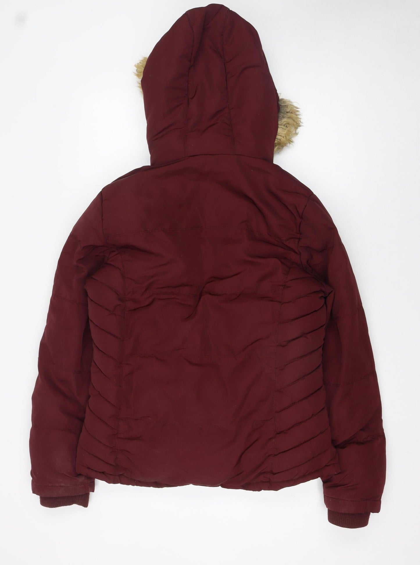 Womens UK Size 10 SoulCal & Co Red Puffer Jacket