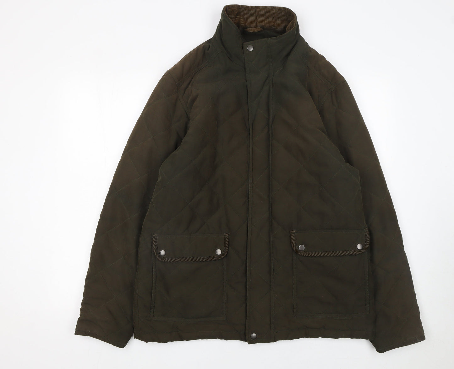 Mens UK Size M James Pringle Brown Quilted Coat