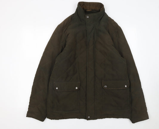 Mens UK Size M James Pringle Brown Quilted Coat