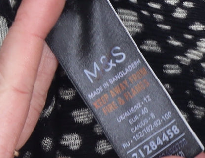 Womens UK Size 12 Marks and Spencer Black Pullover Jumper