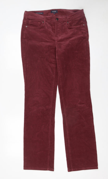 Womens UK Size 8 NYDJ Regular Fit Casual Business Red Trousers
