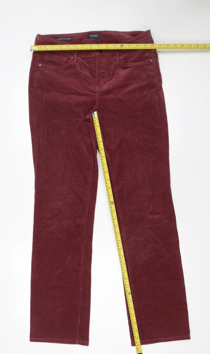 Womens UK Size 8 NYDJ Regular Fit Casual Business Red Trousers