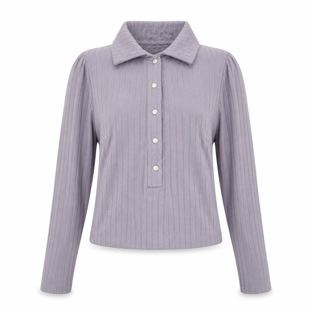 Womens UK Size 6 ASOS Purple Cropped Button-Up