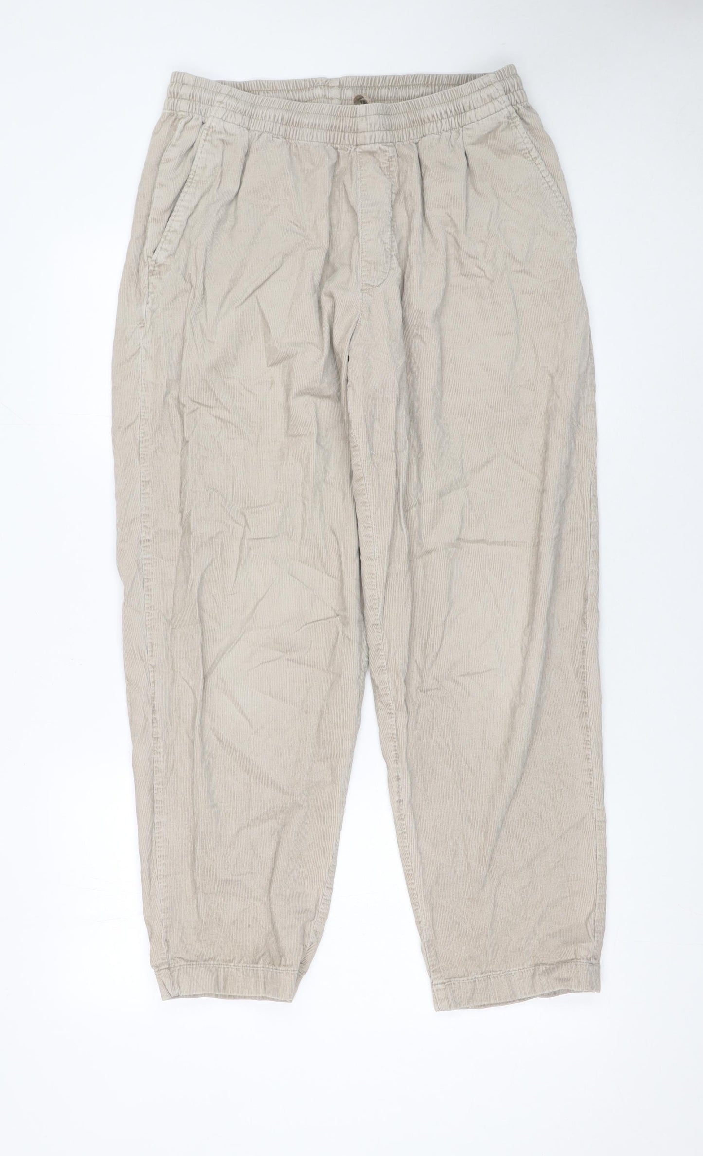 Mens UK Size M Uniqlo Regular Fit Jogger Beige Trousers