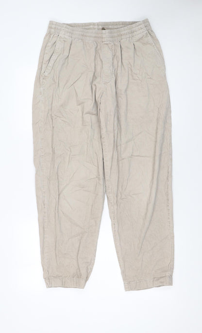 Mens UK Size M Uniqlo Regular Fit Jogger Beige Trousers
