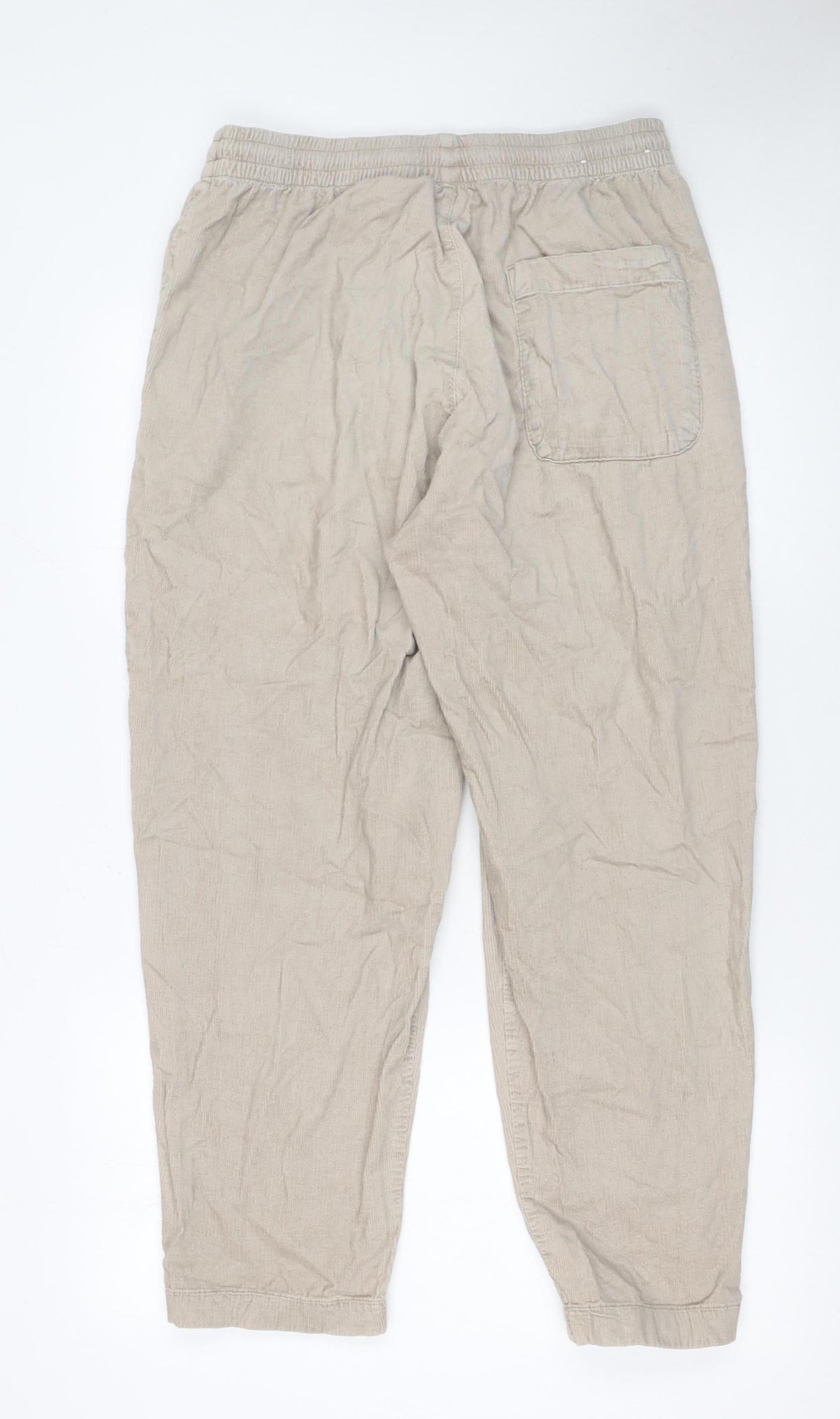 Mens UK Size M Uniqlo Regular Fit Jogger Beige Trousers