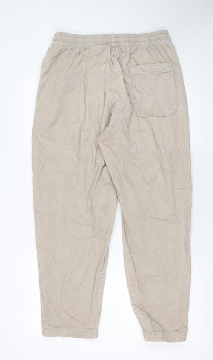 Mens UK Size M Uniqlo Regular Fit Jogger Beige Trousers