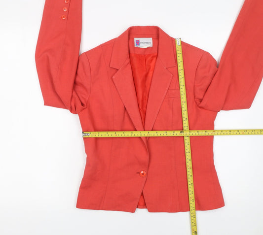 Womens UK Size 10 Prophecy Regular Red Blazer