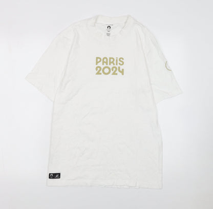 Mens UK Size S DECATHLON White  T-Shirt