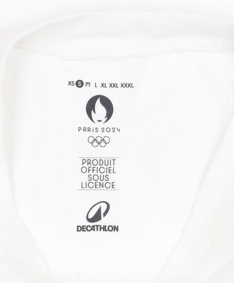 Mens UK Size S DECATHLON White  T-Shirt