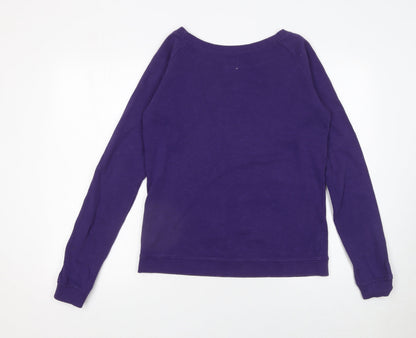 Womens UK Size S Superdry Purple Pullover Sweatshirt