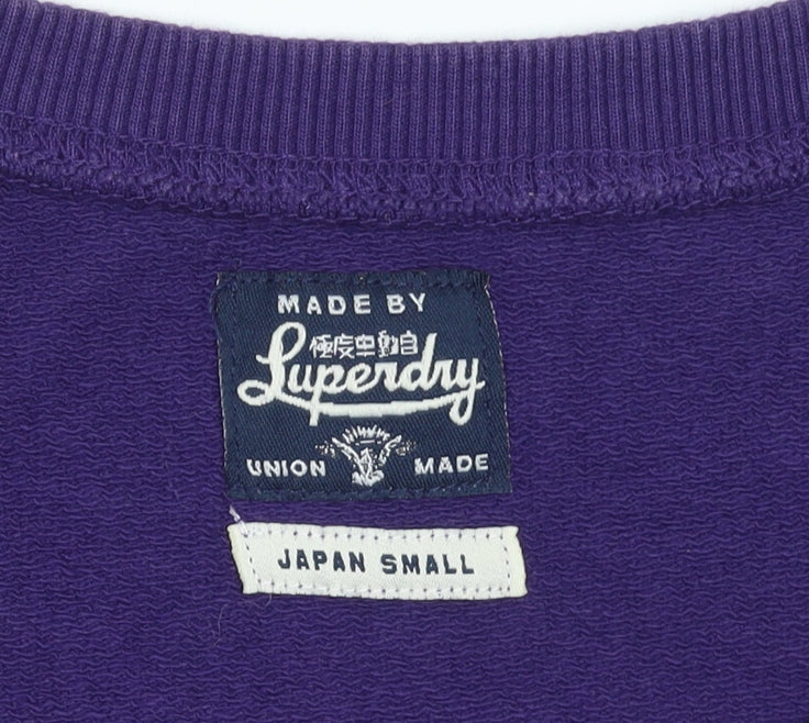 Womens UK Size S Superdry Purple Pullover Sweatshirt