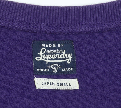 Womens UK Size S Superdry Purple Pullover Sweatshirt