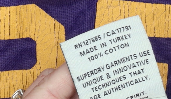 Womens UK Size S Superdry Purple Pullover Sweatshirt