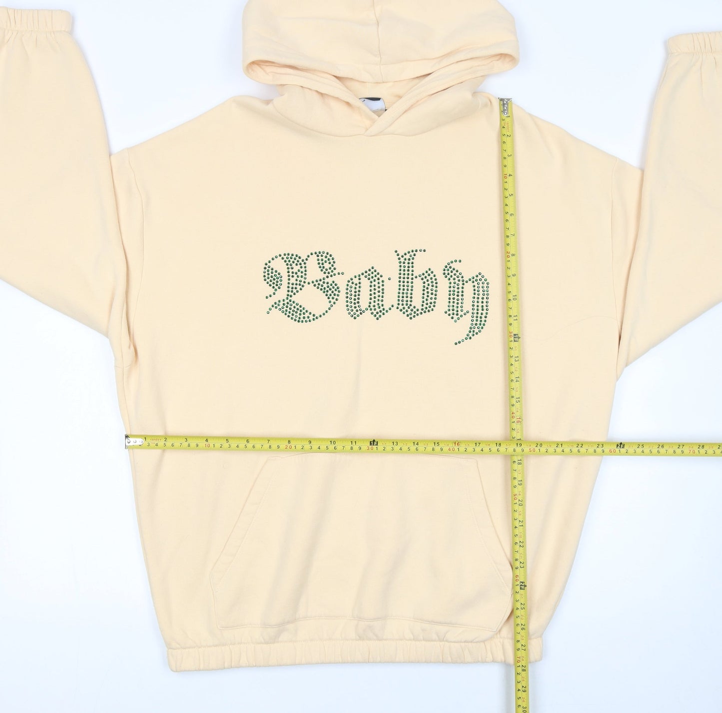 Womens UK Size L ASOS Design Beige Pullover Hoodie
