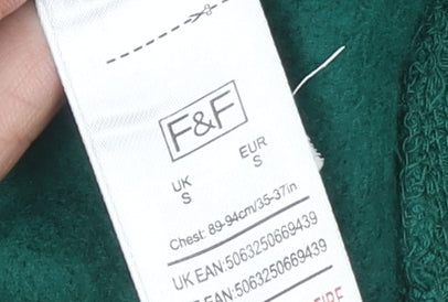 Mens UK Size S F&F Green Pullover Sweatshirt