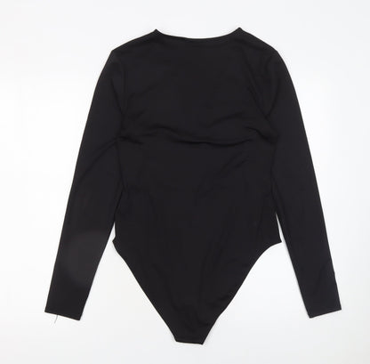 Womens UK Size 12 H&M One-Piece Black Bodysuit