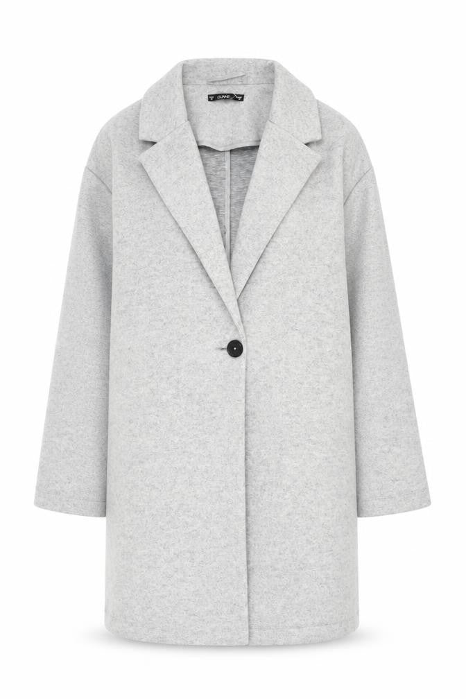 Dunnes Women’s Grey Mid-Length Classic Overcoat Size M
