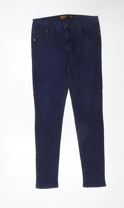 Womens UK Size 12 24|7 Authentic Denim Slim Fit Skinny Blue Jeans