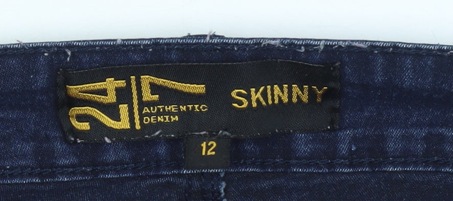 Womens UK Size 12 24|7 Authentic Denim Slim Fit Skinny Blue Jeans