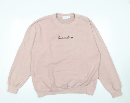 Mens UK Size S Topman Pink Pullover Sweatshirt