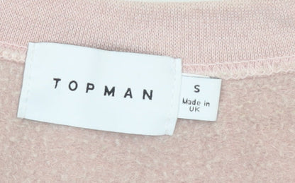 Mens UK Size S Topman Pink Pullover Sweatshirt