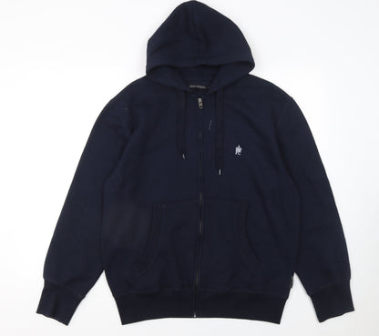 Mens UK Size L French Connection Blue Full Zip Hoodie