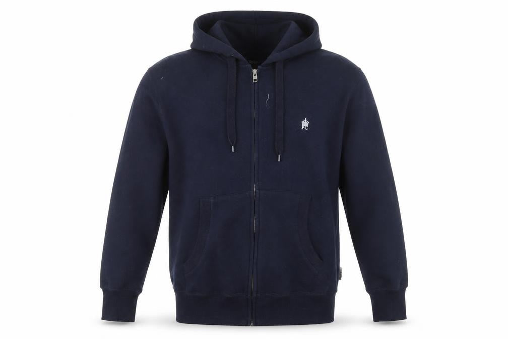Mens UK Size L French Connection Blue Full Zip Hoodie
