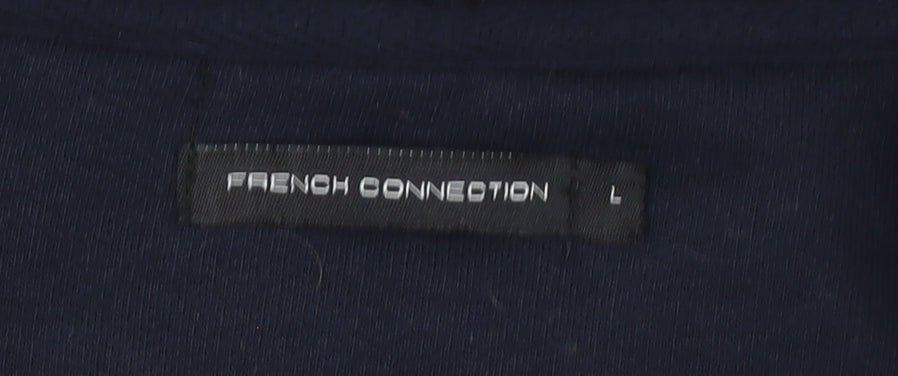Mens UK Size L French Connection Blue Full Zip Hoodie