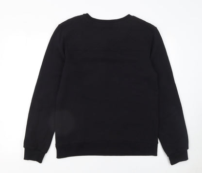 Mens UK Size M Firetrap Black Pullover Sweatshirt