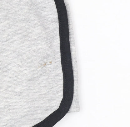 915 Girls Grey Sweat Shorts Age 9 134cm Cotton Blend Drawstring Trim