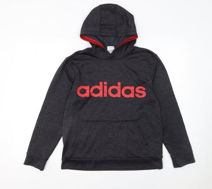 Boys UK Size 14-16 Years adidas Black Pullover Hoodie