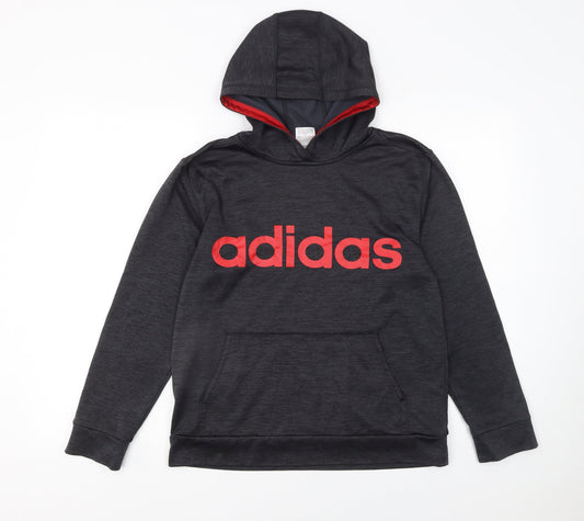 Boys UK Size 14-16 Years adidas Black Pullover Hoodie