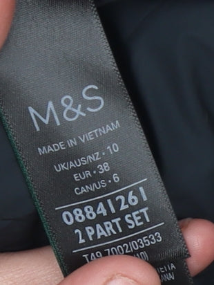 Womens UK Size 10 Marks and Spencer Black Puffer Jacket