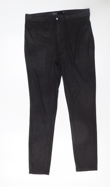 Womens UK Size 12 S Dunnes Stores Slim Fit Casual Workwear Black Trousers