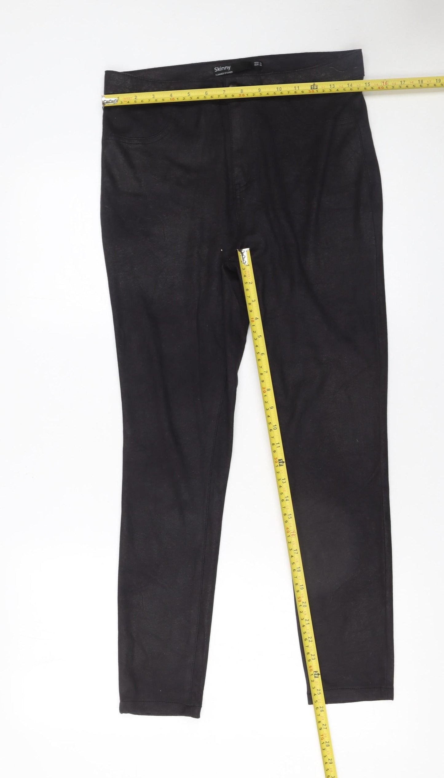 Womens UK Size 12 S Dunnes Stores Slim Fit Casual Workwear Black Trousers